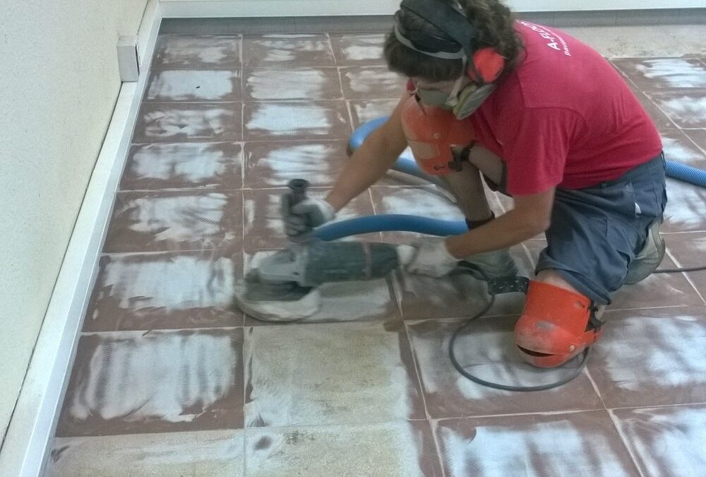 Pavimento de resina epoxi reforzado con malla